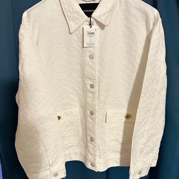 Women’s NWT Coach Reserve signature relaxed xl lightweight Jean Jacket - Picture 8 of 16